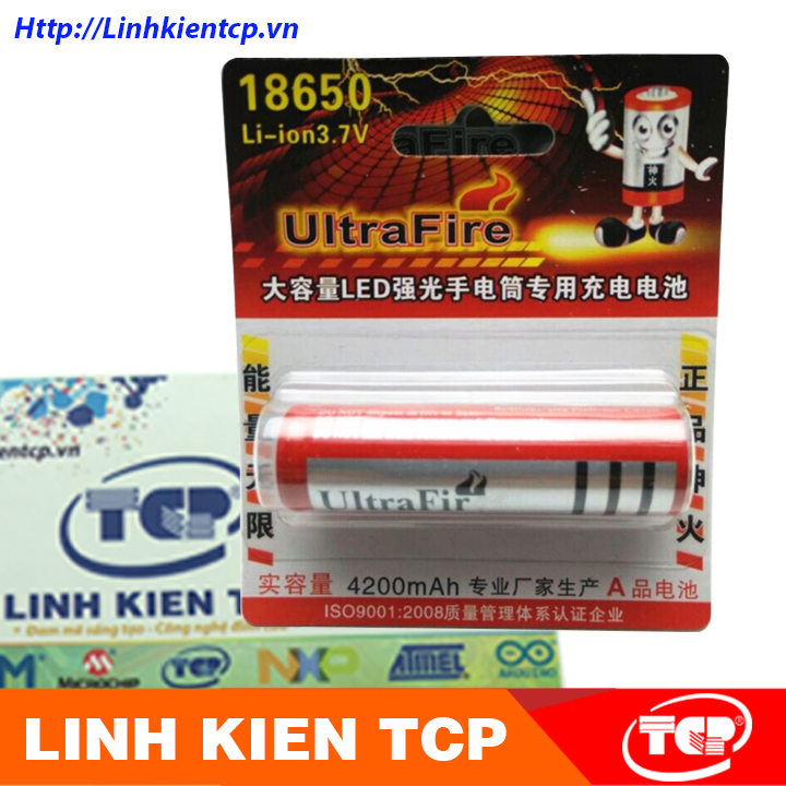 Cell Pin UltraFire 18650 4200mAh 3.7V ( Loại Tốt)